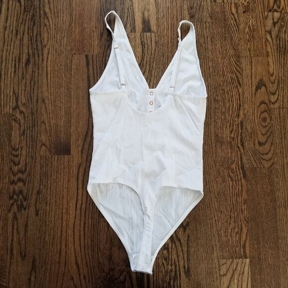 NWT Free People Intimately White Larissa Bodysuit Size Large - Picture 6 of 8